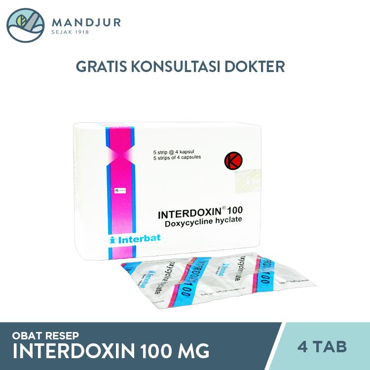 Interdoxin 100 mg Strip 4 Kapsul