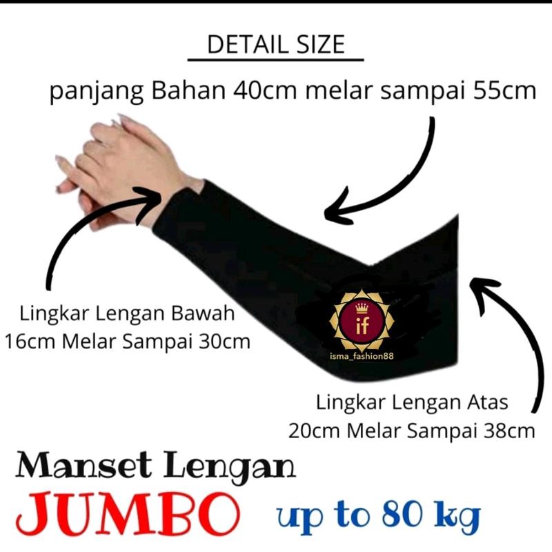 PAKET 3 PCS JUMBO manset lengan spandek jerica Tangan Muslim Handsock 8