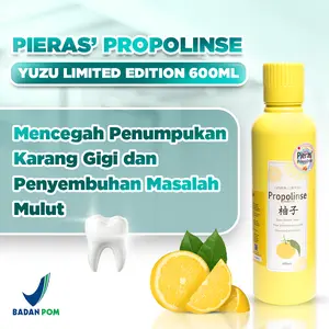 Pieras Propolinse Yuzu Citrus Limited Edition Mouthwash 600mL Obat Kumur