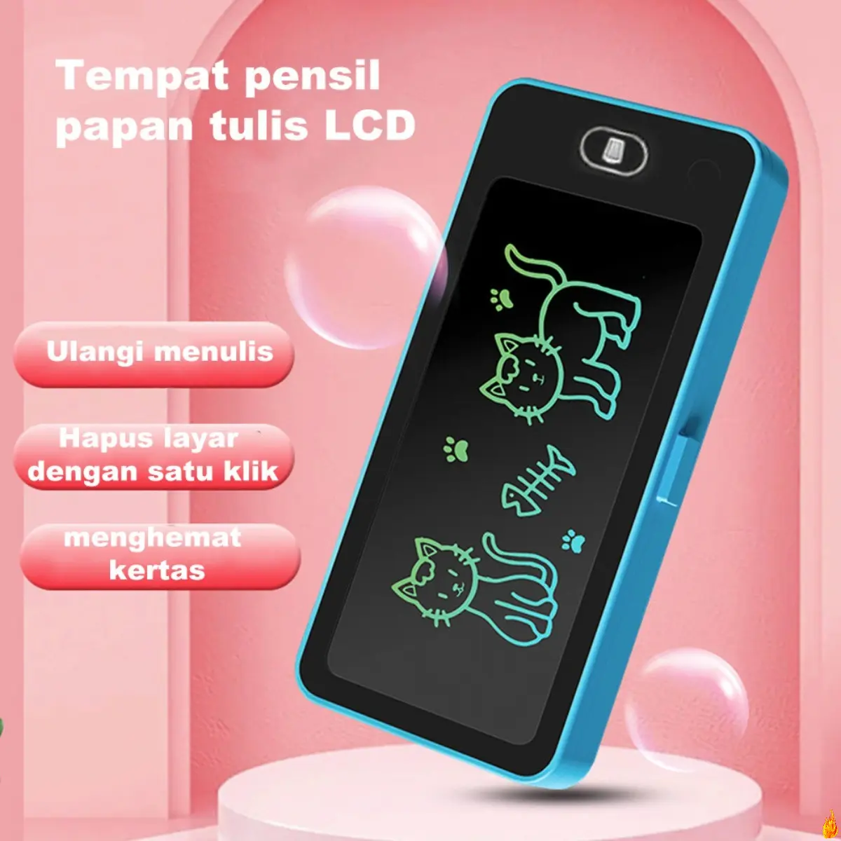 Drawing Box Kotak Pensil Dan Papan Coret Kreatif Anak Dengan Kalkulator Digital Pad Edukasi Tempat Pensil Gambar + Kalkulator /tramema