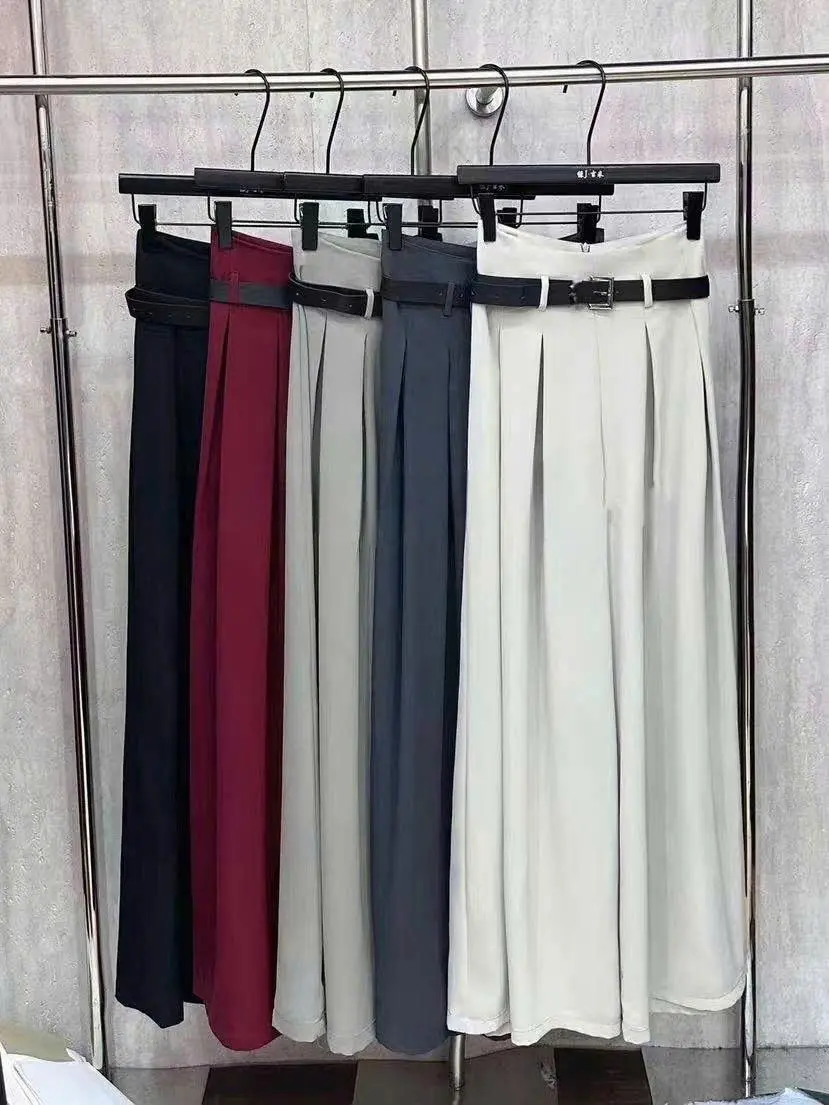 (QV261) Quần vải ống suông xếp ly cạp cao trơn màu MAIDO TRENDY quần ống rộng suông vải