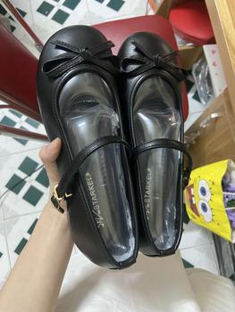 Product Review of Giày Nữ Đế Cao Mũi Tròn 3p Da Mềm Buộc Nơ Điểm Nhấn Gót 3-5cm - Shoes from u**1 0