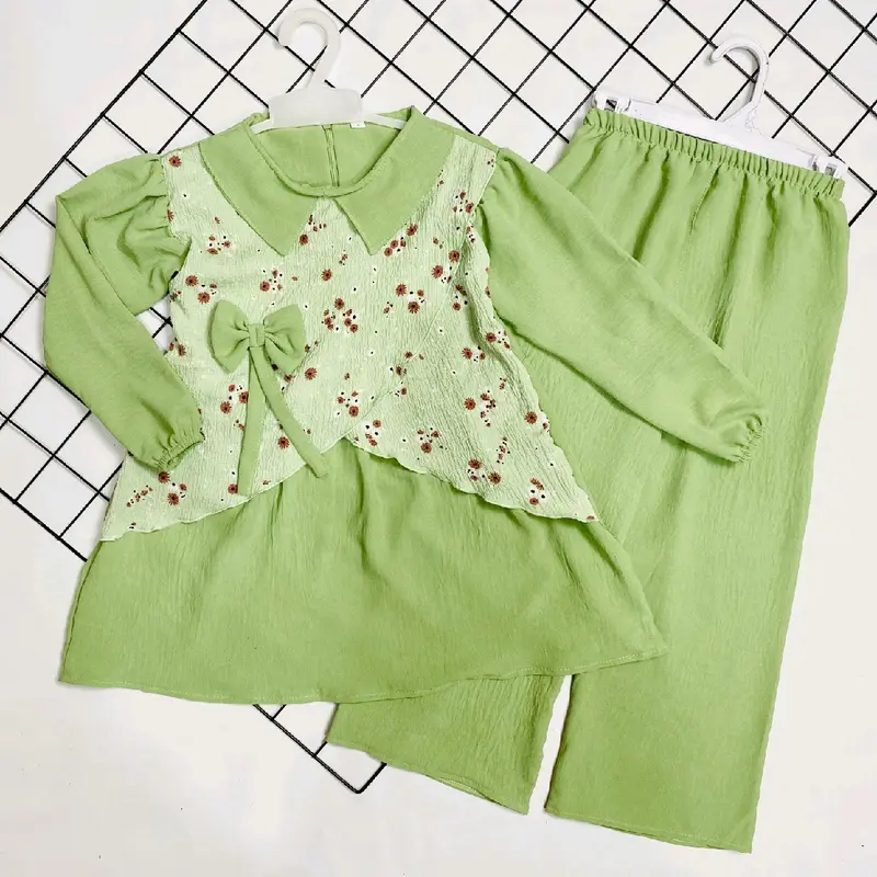 SETELAN ANAK PEREMPUAN MODEL DIANDRA 2-12 TAHUN BAHAN CRINKLE KEKINIAN Cewek 5