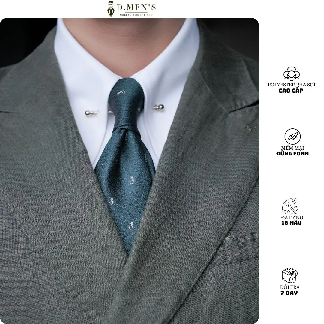 Cà Vạt D.Men's Bản Rộng 9cm Họa Tiết Sang Trọng Lịch Lãm Thời Trang Nam D1