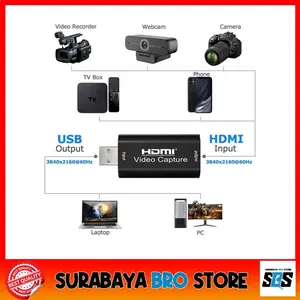 Converter HDMI To USB 3.0 Video Capture Grabber Ultra HD 4K Recording Live Streaming For Android Windows PS XBOX
