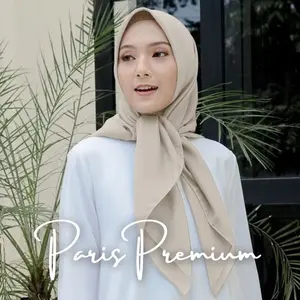 Hijab Segiempat Paris Premium Jilbab Square Kerudung   Wanita Muslim Voal  Syari