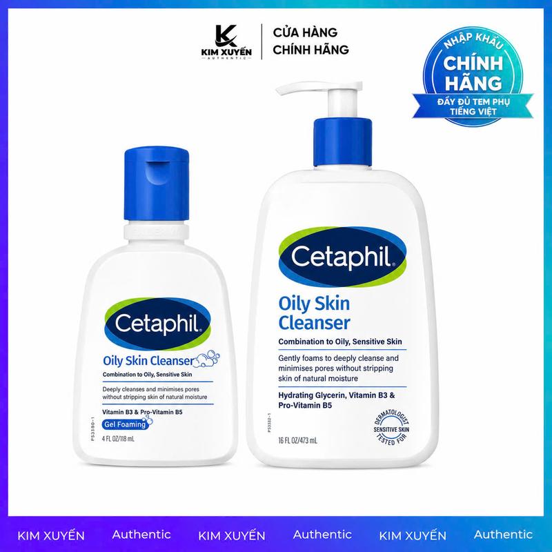 Sữa rửa mặt Cetaphil Oily Skin Cleanser 118ML/125ML/473ML