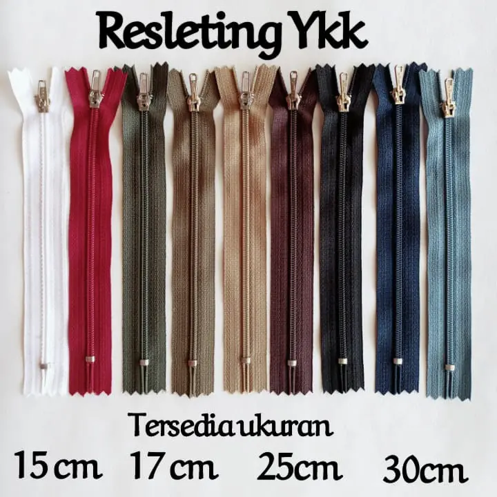1 LUSIN RESLETING YKK 15CM
