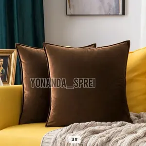 sarung bantal sofa suede 30x30 40x40 45x45 50x50 60x60 suede premium polos