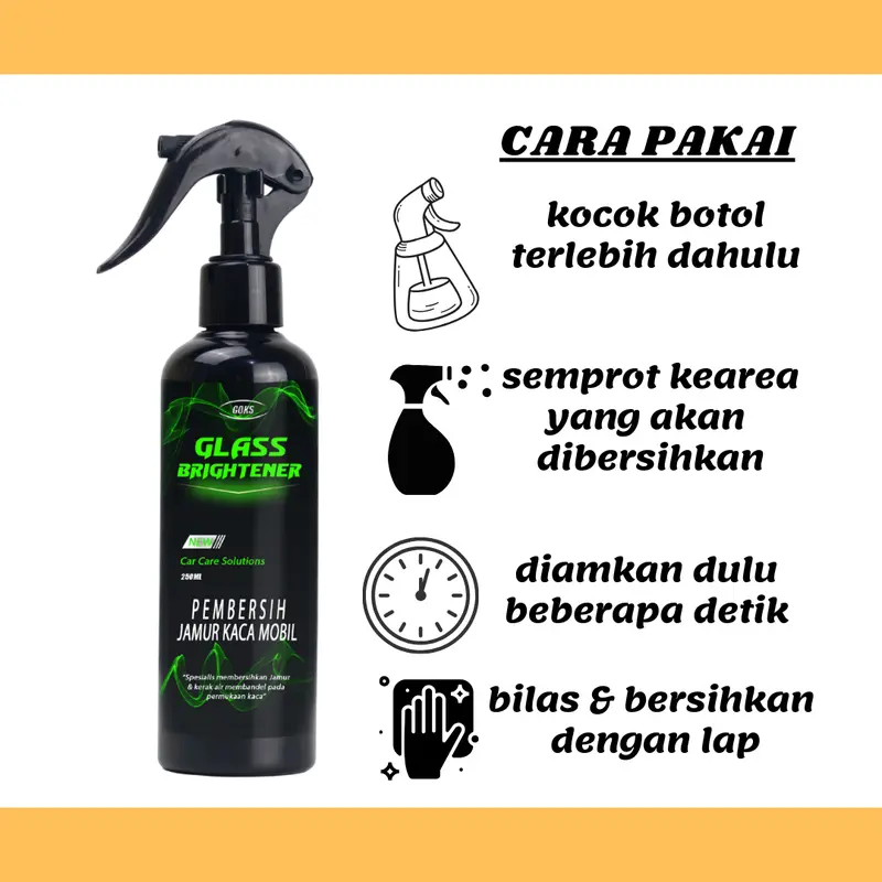 Pembersih Jamur Kaca Mobil Cairan Pembersih Jamur dan Kerak Pada Kaca Kendaraan Bersih Kinclong Car 2