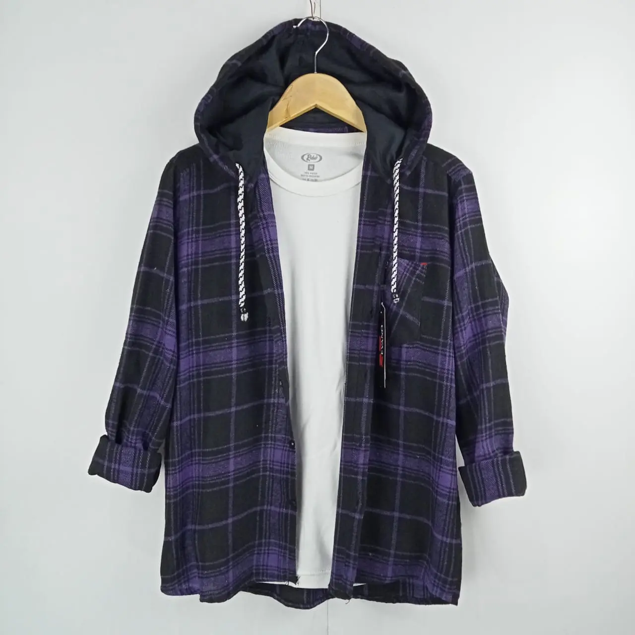 Sweater Kemeja Flannel Hoodie Pria Wanita Unisex Distro M L XL XXL XXXL Casual Nyaman
