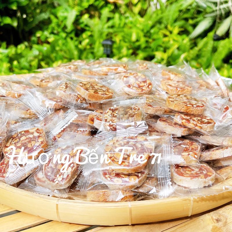 Kẹo Chuối CUỘN GỪNG đậu phộng  BÁNH TRÁNG-Đặc sản Bến Tre Ăn Vặt Food Candy Snack Chua 4