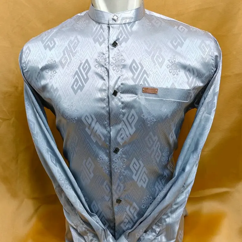 KEMKO (KEMEJA KOKO) AHLAN- LENGAN PANJANG, BAHAN JAGUAR SILK MOTIF TERBARU 3