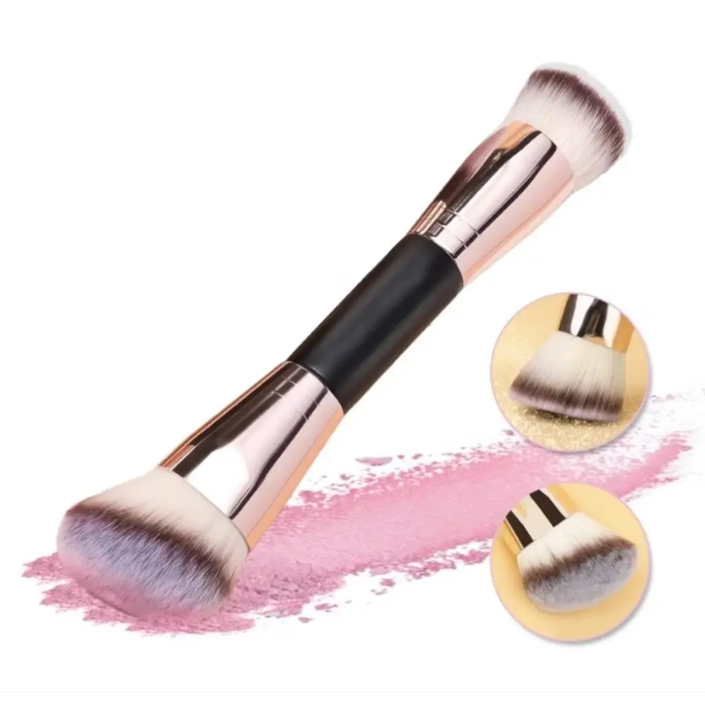 Brush Kuas Foundation Dan Countur Hidung 2in1 Halus dan Lembut