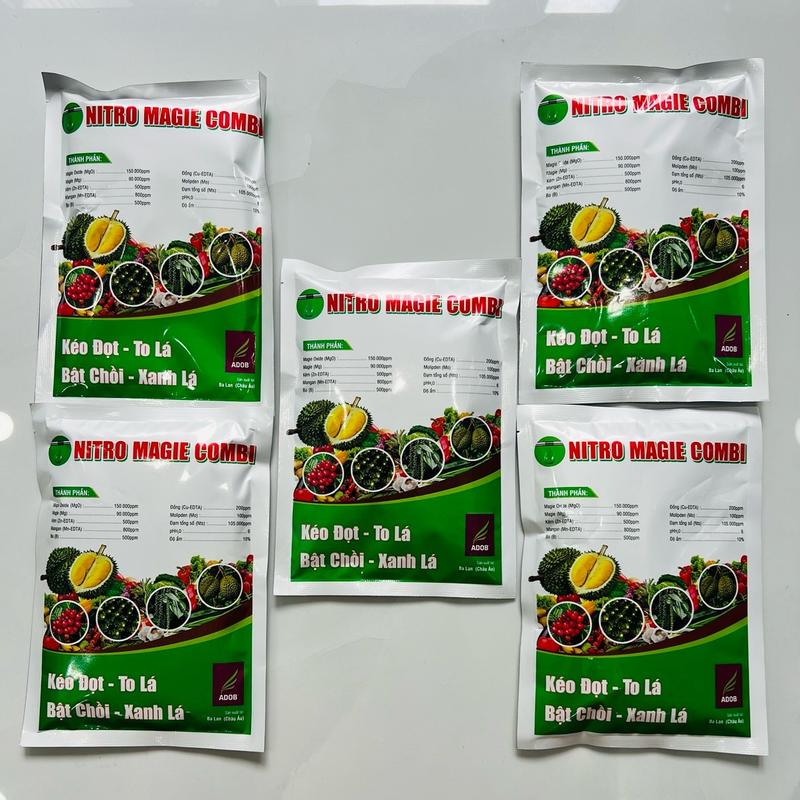 5 Gói Phân Bón Lá Cao Cấp Nitro Magie Combi Nhập Khẩu Ba Lan. Giúp Bật Chồi - Kéo Đọt Xanh Lá - To Lá. 1 Gói 250gram pha 400-1000 Lít Nước