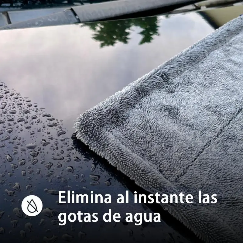 Toalla de Secado para Auto Black Link de Microfibra Premium 1400GSM Superabsorbente de Doble - Foto 8