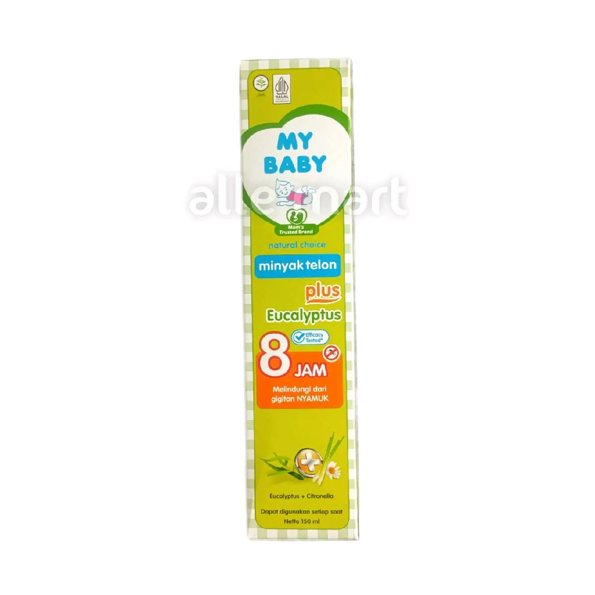 My Baby Minyak Telon Plus Aroma Eucalyptus Hijau 150ml Melindungi Dan Menghangatkan Kulit Bayi