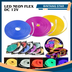 LAMPU LED NEON FLEX SELANG/ DC 12V 5M / SIGN STRIP FLEKSIBEL / KUALITAS SUPER ESTETIK UNTUK DEKORASI