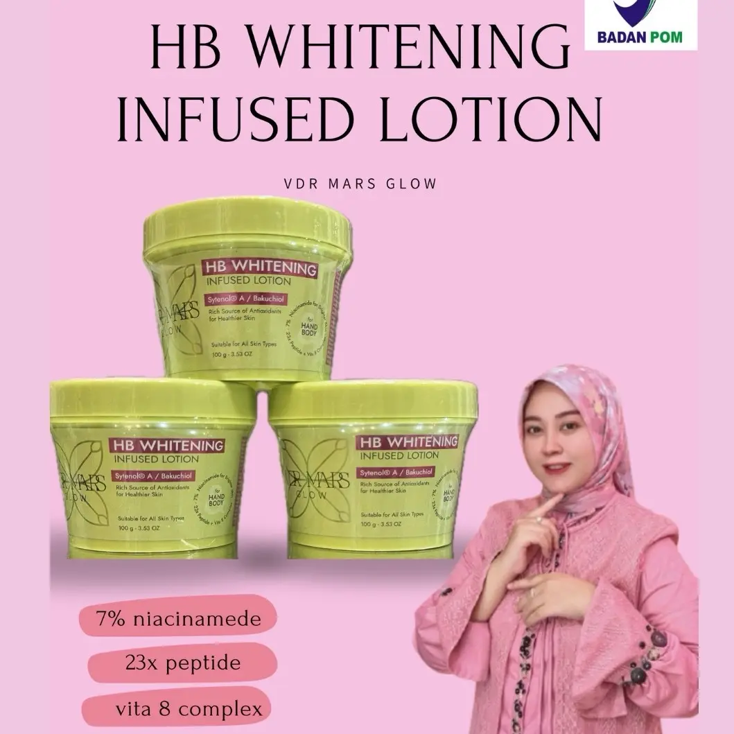 3paket HB WHITENING INFUSED LOTION BY VDR MARS GLOW