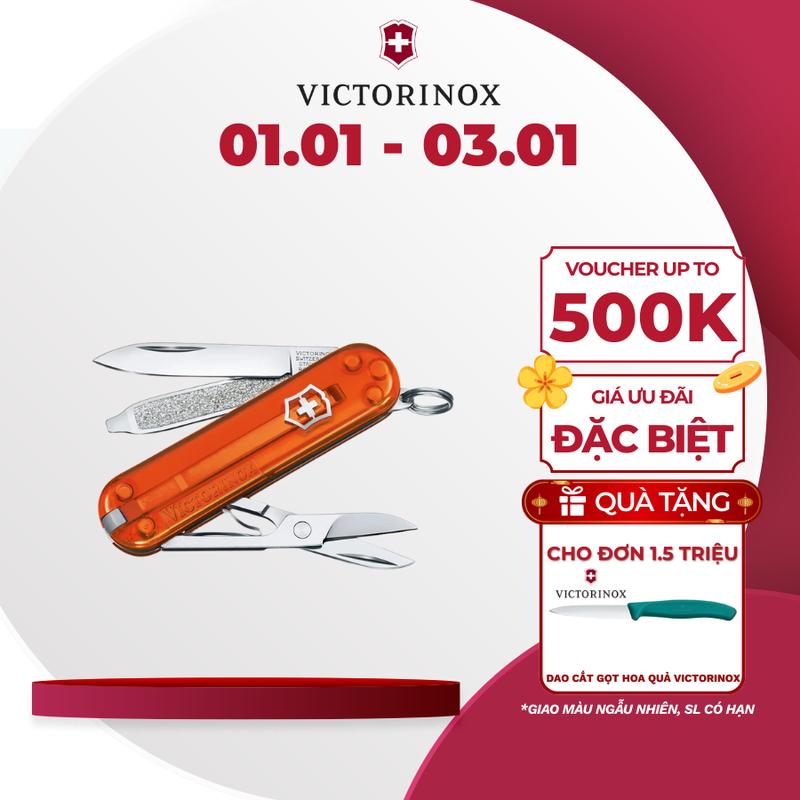   CHÍNH HÃNG  Dao xếp đa năng Classic SD Transparent - Thương Hiệu Victorinox - Thụy Sĩ 