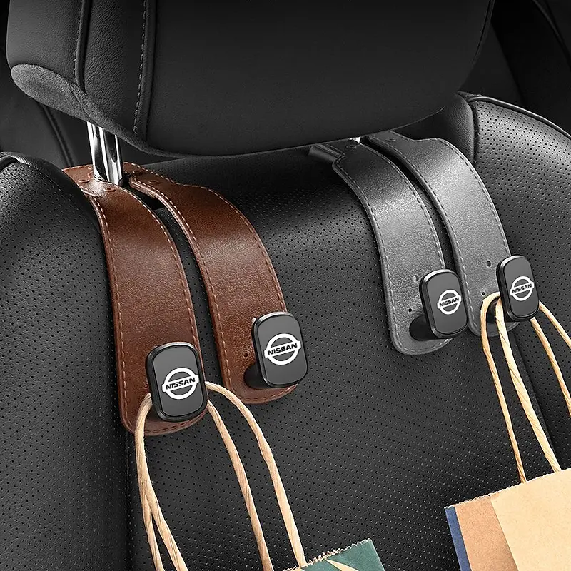 1PCS Car Universal Seat Back ABS Double Row Hook for Nissan Navara X-trail D22 Qashqai March Lannia Sunny Almera