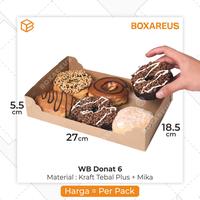 Gambar Box Donat isi 6 Dus Donat Laminasi Kotak Mika | WB DONAT6 - Brown dari Box Are Us Kota Bandung 1 Tokopedia
