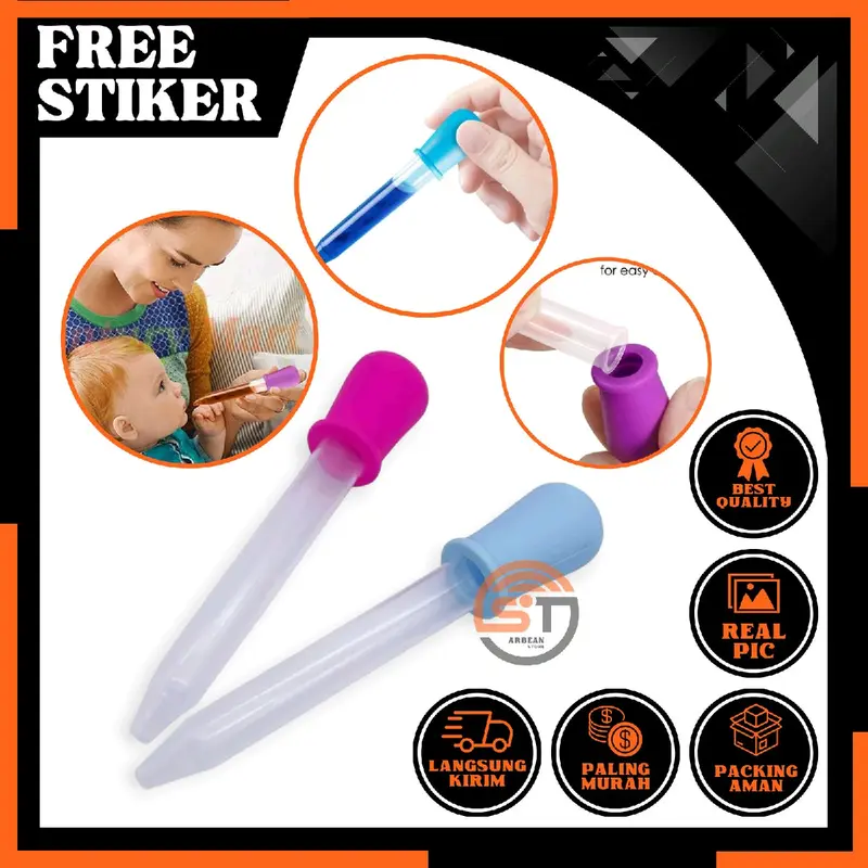 1PCS Pipet Tetes Obat Bayi Anak Ukuran 5ml Alat Bantu Minum Makan Feeder Dropper A001 0