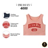 Gambar Brasay Crop Top Tank Top Rajut Wanita Style Korea Tanpa Lengan 4088 - WHITE dari Brasay Kab. Tangerang 1 Tokopedia