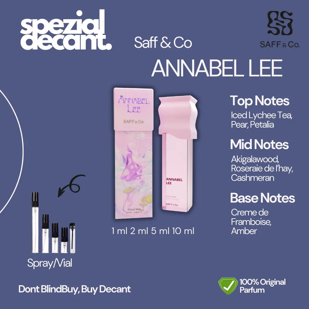 (DECANT) Parfum Saff & Co Annabel Lee 100% Original 1ml 2ml 5ml 10ml