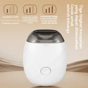 【Aman & Praktis】Alat Potong Kuku Elektrik - Desain Anti Jempit, Sangat Aman, 3 Level Kecepatan, Dilengkapi Lampu, Isi Ulang Daya, Universal Dewasa/Anak/Lansia, Mudah Digunakan