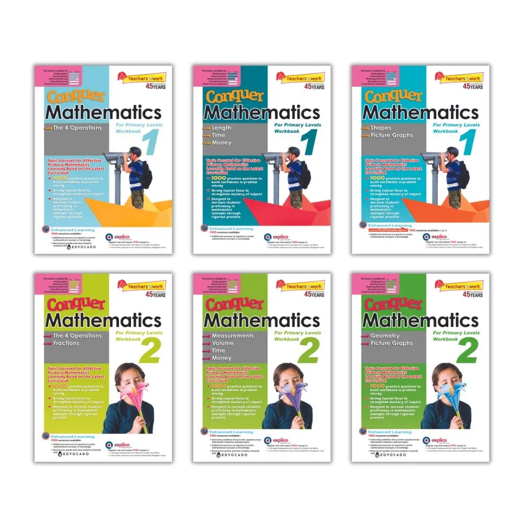 Conquer Mathematics Series For Lower Primary Levels 1 - 3 | Topical | Primary Mathematics School Assessment Books - SAP