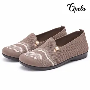 Cipelashop T-601 Sepatu Slip ON Wanita Korea Style Bahan Premium Import Hitam Kasual Sneakers Sport Karet Merah