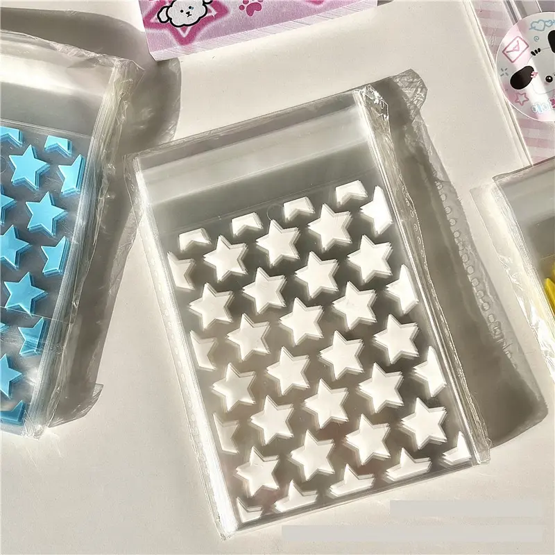 Plastik Photocard Star Sleeve 1 Pack Lucu Untuk PC Kpop Aksesoris Mini Motif Bintang Isi 50 LEMBAR Biru Kuning 8