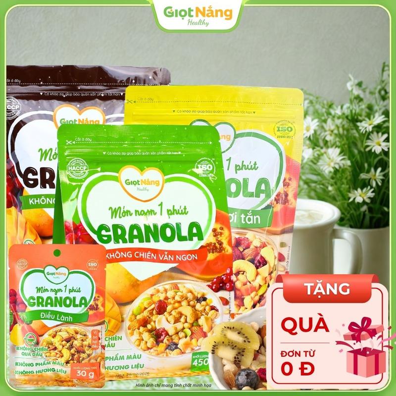 Granola Giọt Nắng Mới Không Chiên Giòn Ngon Với Viên Yến Mạch Gạo Lứt Trái Cây…
