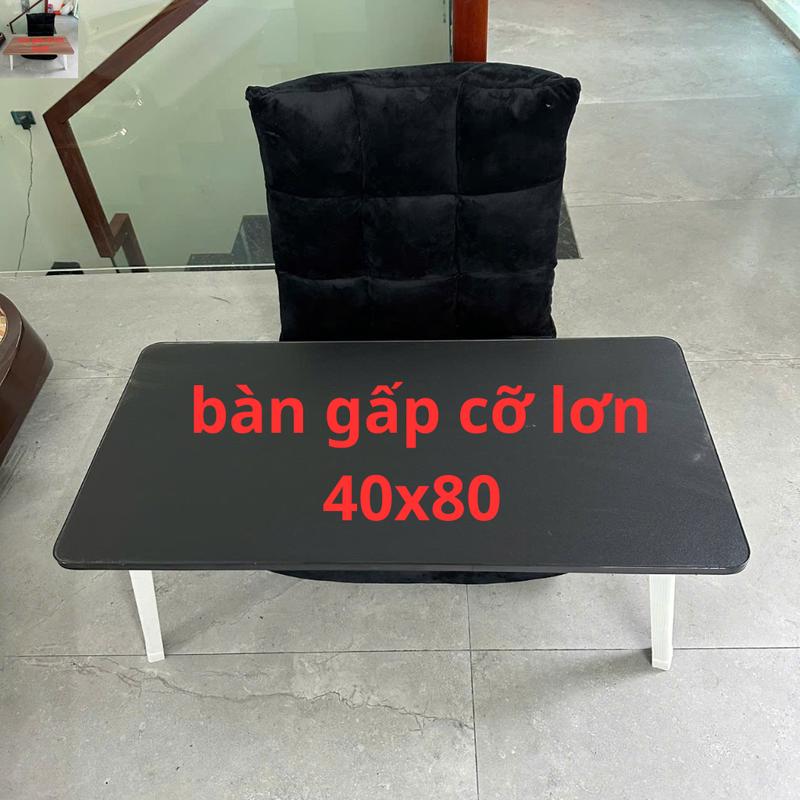 Bàn Học Gấp Gọn Cỡ Lớn 40x80x30cm Mặt Gỗ Chân Nhựa Đen Đá Trắng Vân Gỗ Nhạt Tiết Kiệm Diện Tích Dành Cho Văn Phòng & Nhà Học