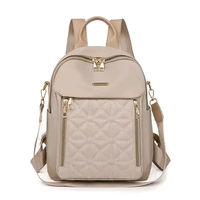 Tas Ransel Sekolah Wanita Anti Air Bahan Nilon Korea Setyle - Selempang Backpack gendong 6