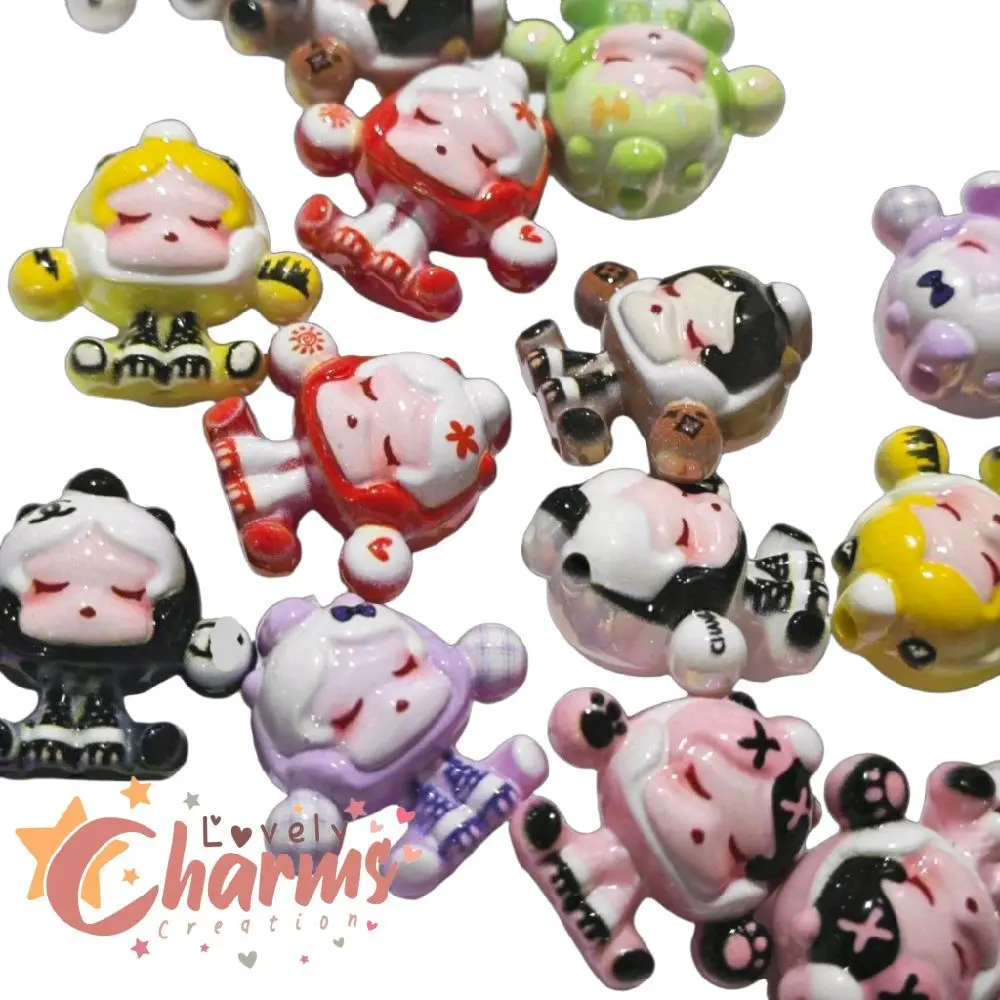 Mini SP Figure Acrylic Bead Focal Beads for Beaded Pen Phone Chain Bag Chain Handmade Diy
