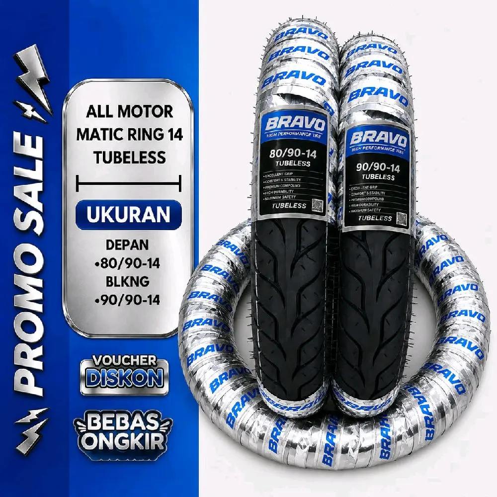 BAN Metic Ukuran 80/90 & 90/90 Ring 14 untuk Beat Vario Scoopy Old Spacy Motor Metic Fleksibel dan Nyaman - Motorcycle