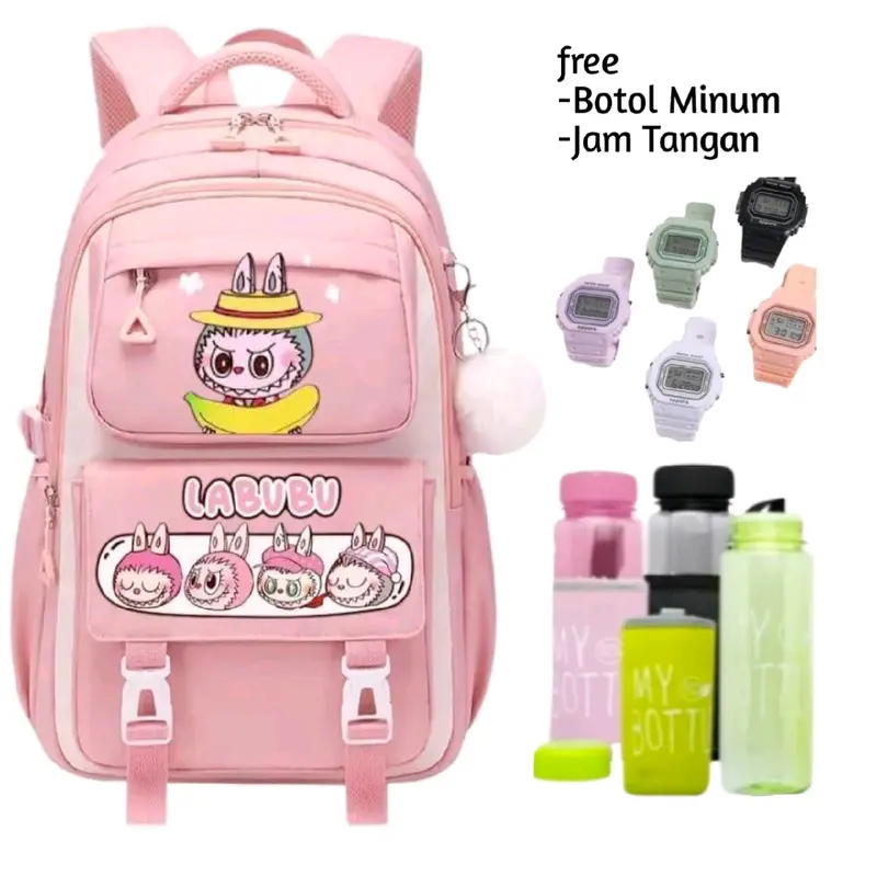 Tas Ransel Anak Perempuan Tas Ransel Anak Sekolah Tas Ransel Anak Karakter LABUBU 1
