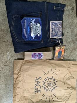 Product Review of Sage Genesis Series : 15oz Indigo x Blue Ultimate Quality Projectile Loomed Denim from b**e 2