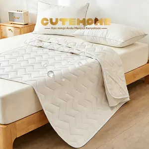 Waterproof Anti-air Selimut pelindung kasur Bahan ramah kulit kotak pelindung，Pelindung kasur anti air kencing bayi yang bisa dicuci, pembalut popok dewasa yang dapat dicuci untuk mencegah kebocoran samping selama menstruasi