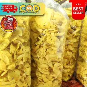 1 KG Kecimpring Singkong Bawang Daun Comring Makanan Camilan Cemilan Food Snack Camilan Kering Asin Gurih Jago Ngemil