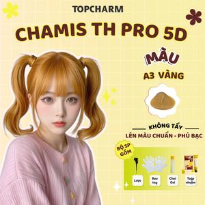 Nhuộm tóc Vàng Ánh Kim A3 Thời Thượng Chamis TH Pro Kem Nhuộm Tóc 5D Màu Thời Trang Không Cần Tẩy Dưỡng Tóc Nữ Chuẩn Salon Găng Tay Oxy