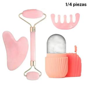 3pcs Herramientas de Cuidado Facial de Resina Rodillo de Doble Cabeza Tabla Gua Sha Cuidado de Cara y Cuello Peine de Masaje para el Cuero Cabelludo Acupresión Multifuncional Rodillo de Hielo de Twill Molde para Cubos de Hielo Reutilizable