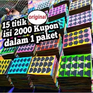 gosokk bom titik 15 isi 2000 kupon sudah terpotong sangat rapih Toys Games Card
