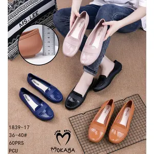 (1839-17) Sepatu Slop Jeli Wanita Polos Super Cantik Elegan Formal Impor Mokaya / Ukuran 36-40