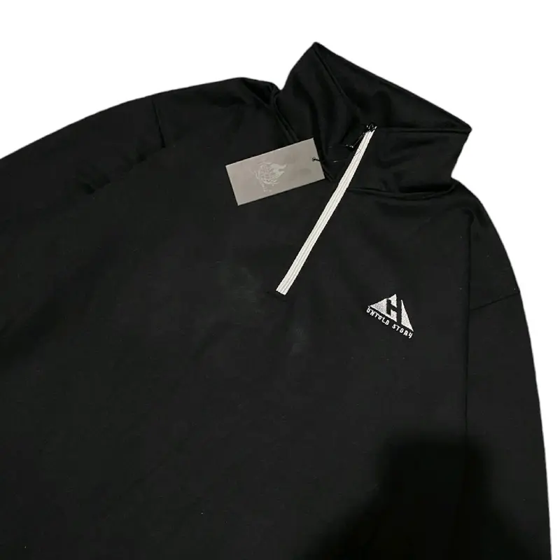 Had And Dinamic Sweater Rugby Half Zipper terbaru sweater crewneck Pria wanita jaket sweater unisex tebal Fleece Distro Bordir Cewek Suiter Keren Basic Cowok 4