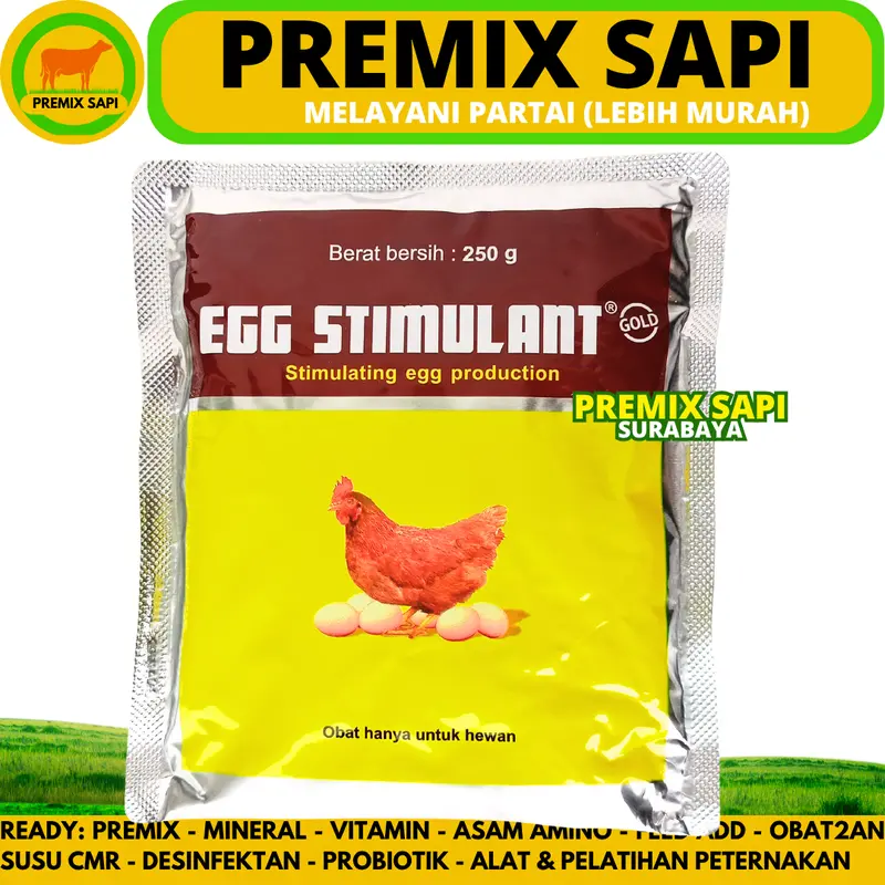 EGG STIMULANT 250 GRAM - Vitamin Ayam Petelur Pemacu Pemicu Produksi & Kualitas Telur Unggas Egg Stimulan 0