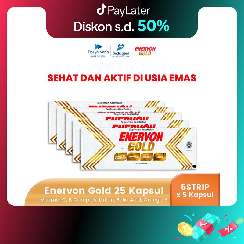 [BUNDLE] Enervon Gold Vitamin C dan B Complex Suplement Produktivitas (5 Tablet x 5 Strips) 0
