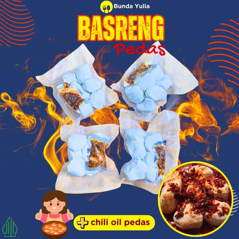 Basreng mentah chili oil viral isi 6 Butir gratis bumbu Bakso Goreng Basreng Viral Lezat Pedas mantap 3